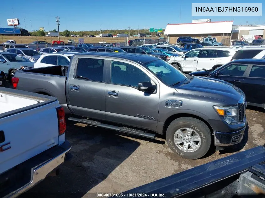 2017 Nissan Titan Sv VIN: 1N6AA1EJ7HN516960 Lot: 40731695