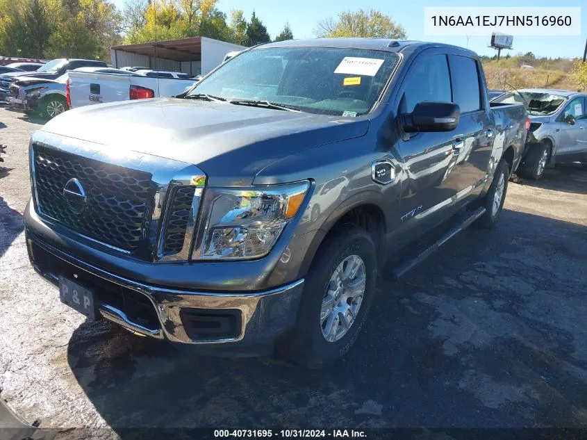 2017 Nissan Titan Sv VIN: 1N6AA1EJ7HN516960 Lot: 40731695