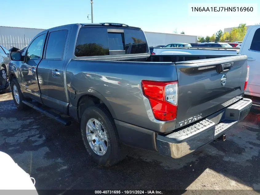 2017 Nissan Titan Sv VIN: 1N6AA1EJ7HN516960 Lot: 40731695