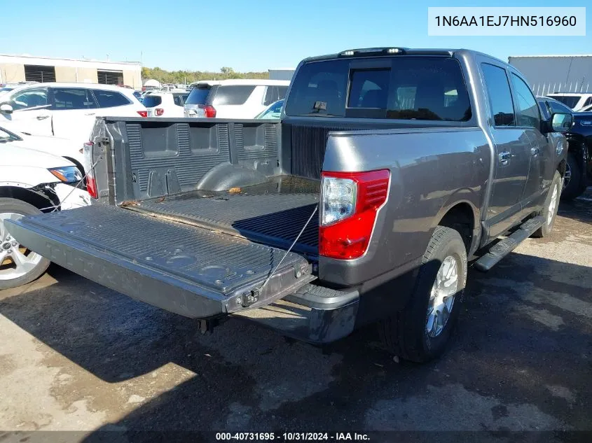 2017 Nissan Titan Sv VIN: 1N6AA1EJ7HN516960 Lot: 40731695