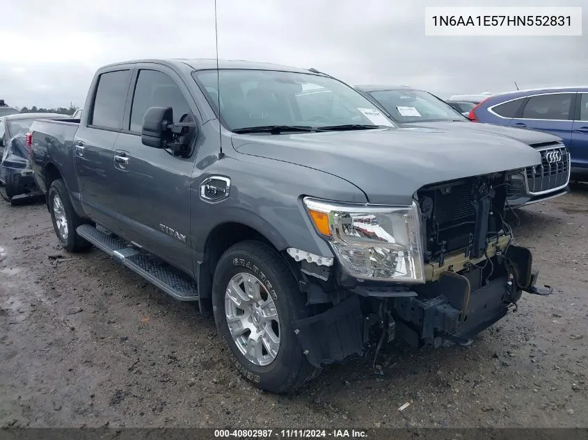 2017 Nissan Titan Sv VIN: 1N6AA1E57HN552831 Lot: 40802987