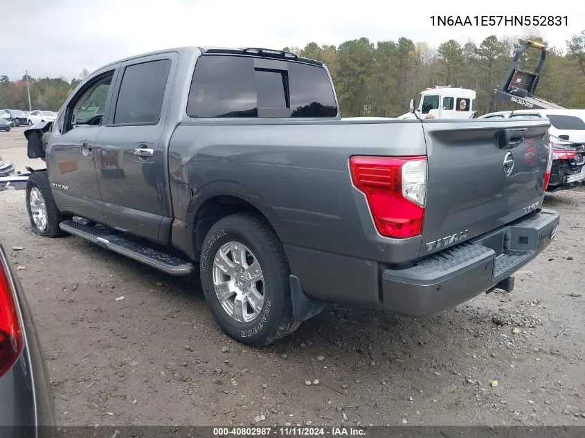 2017 Nissan Titan Sv VIN: 1N6AA1E57HN552831 Lot: 40802987