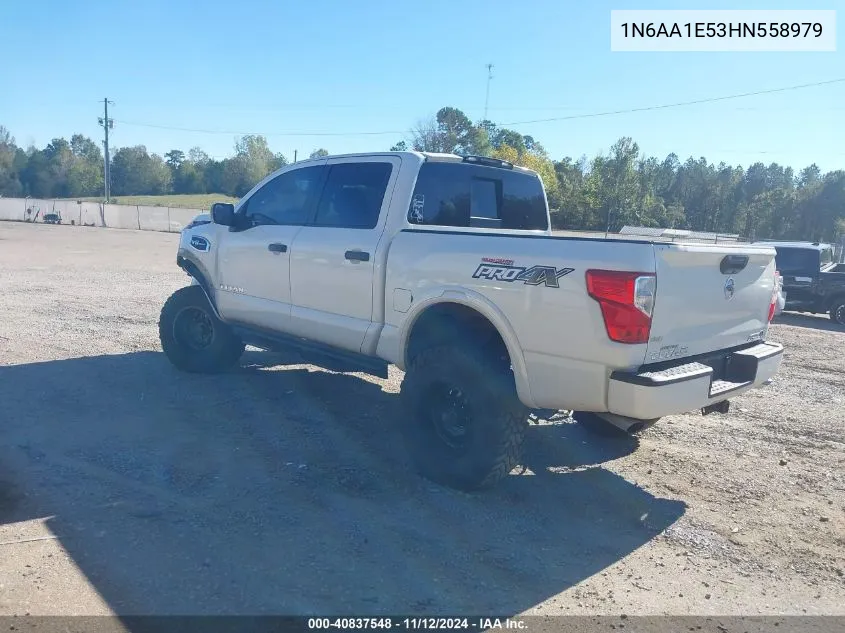 2017 Nissan Titan Pro-4X VIN: 1N6AA1E53HN558979 Lot: 40837548