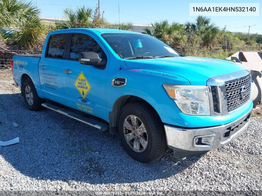 2017 Nissan Titan Sv VIN: 1N6AA1EK4HN532140 Lot: 40879313