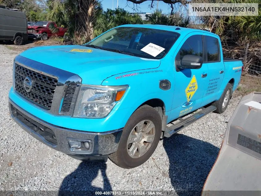 2017 Nissan Titan Sv VIN: 1N6AA1EK4HN532140 Lot: 40879313