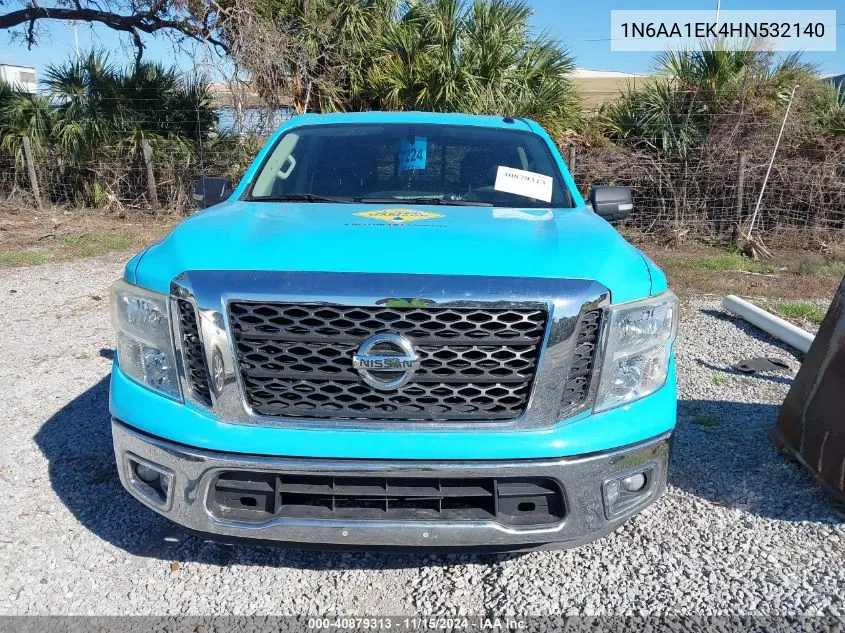 2017 Nissan Titan Sv VIN: 1N6AA1EK4HN532140 Lot: 40879313