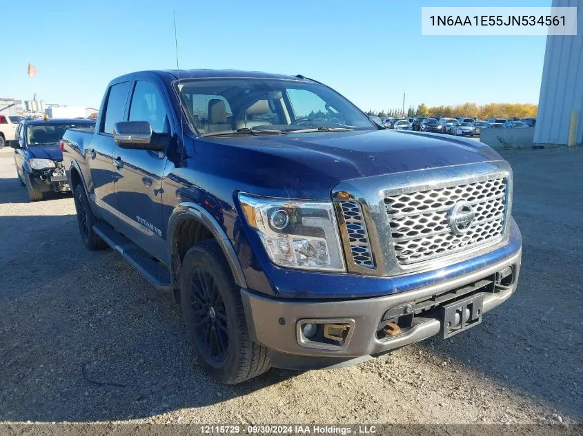 2018 Nissan Titan Sv/Sl/Pro-4X/Plat Res VIN: 1N6AA1E55JN534561 Lot: 12115729