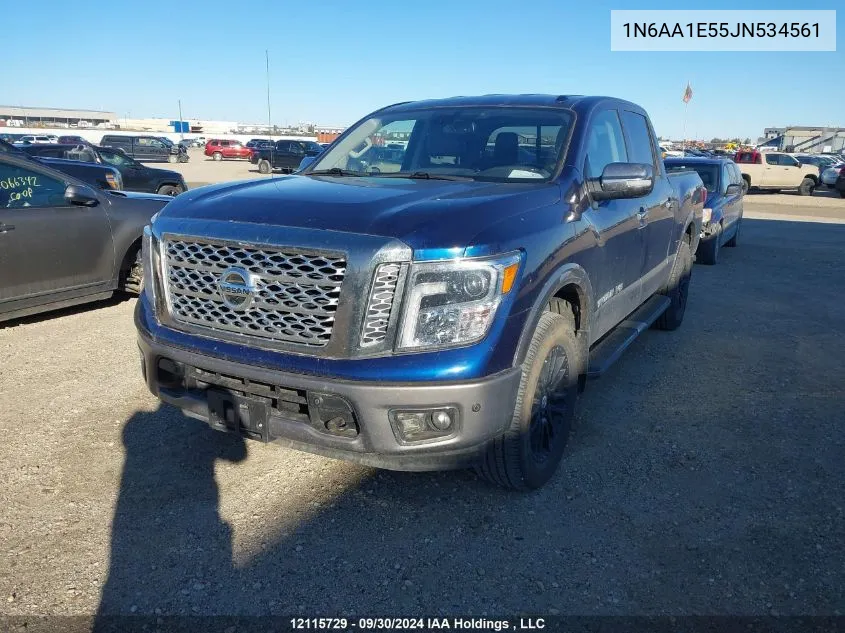 2018 Nissan Titan Sv/Sl/Pro-4X/Plat Res VIN: 1N6AA1E55JN534561 Lot: 12115729