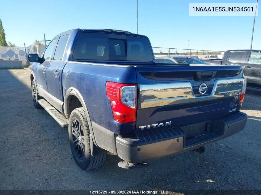 2018 Nissan Titan Sv/Sl/Pro-4X/Plat Res VIN: 1N6AA1E55JN534561 Lot: 12115729