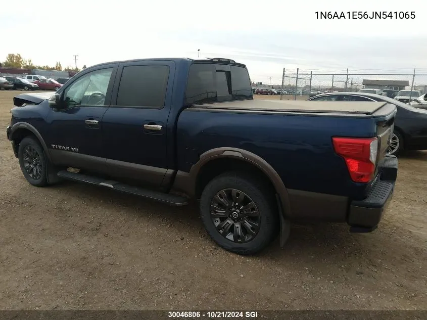 2018 Nissan Titan Sv/Sl/Pro-4X/Plat Res VIN: 1N6AA1E56JN541065 Lot: 30046806