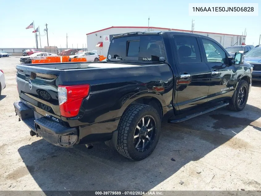 2018 Nissan Titan Sv VIN: 1N6AA1E50JN506828 Lot: 39779589