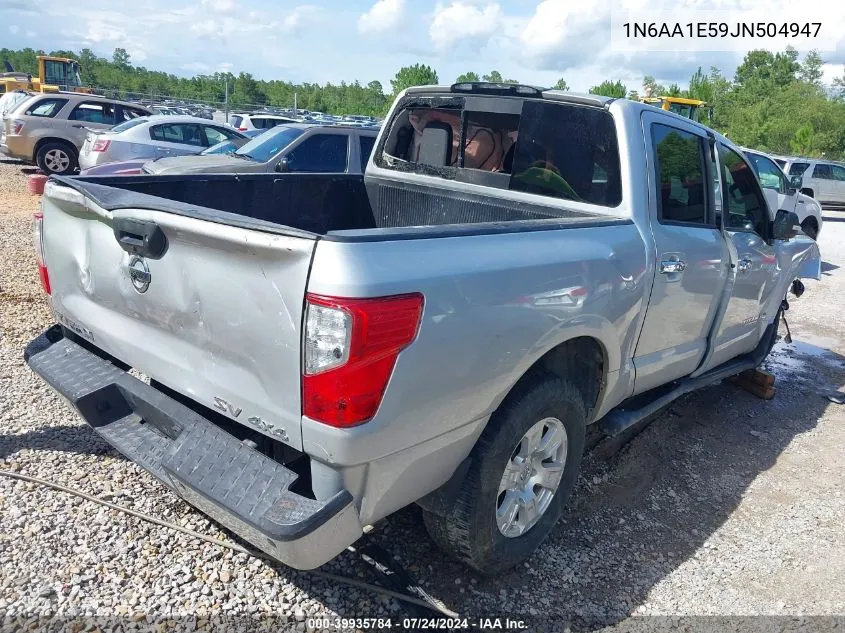 2018 Nissan Titan Sv VIN: 1N6AA1E59JN504947 Lot: 39935784