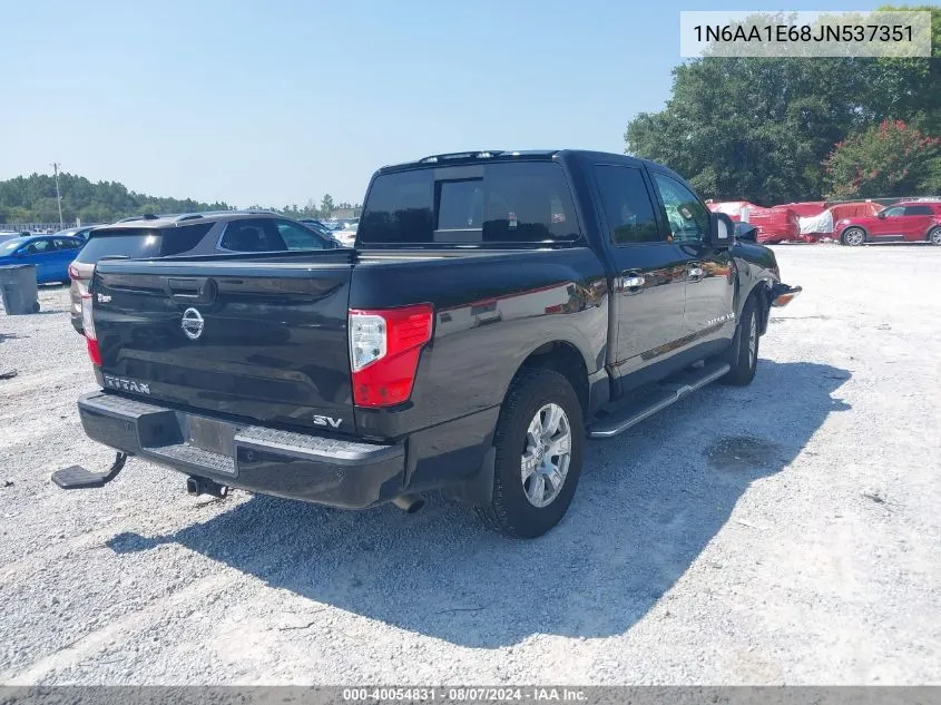 2018 Nissan Titan Sv VIN: 1N6AA1E68JN537351 Lot: 40054831