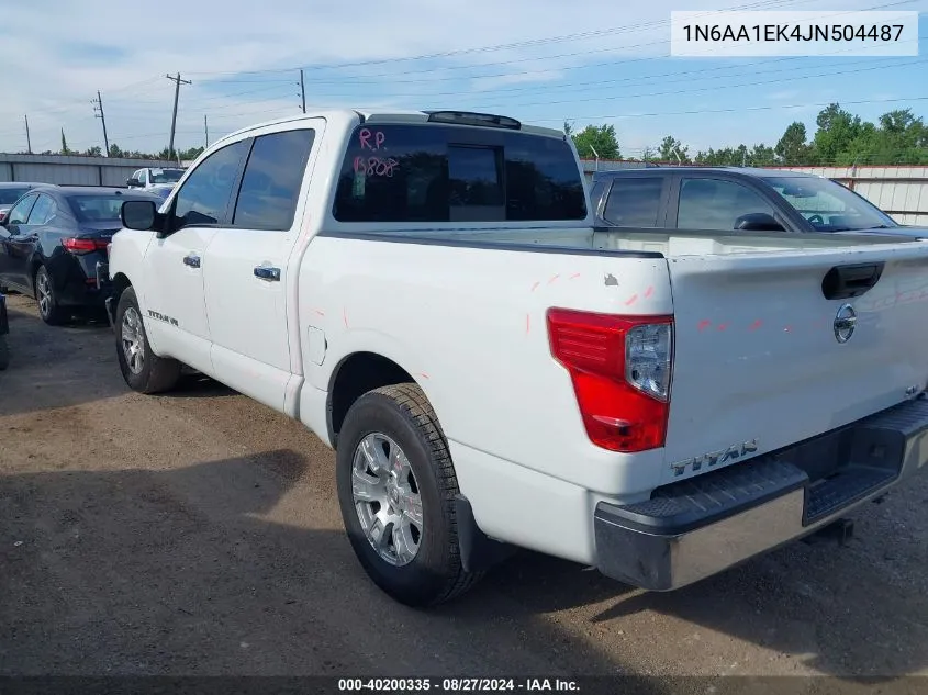 2018 Nissan Titan Sv VIN: 1N6AA1EK4JN504487 Lot: 40200335