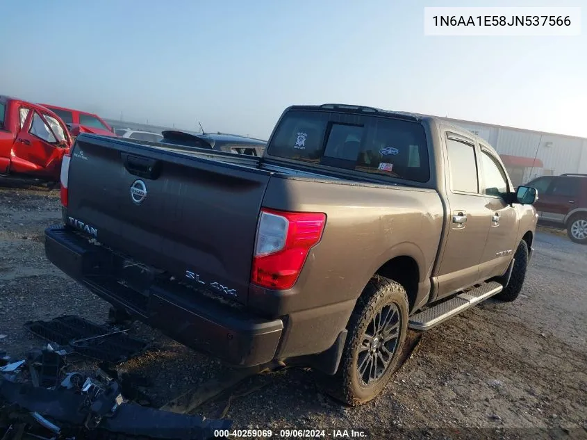 2018 Nissan Titan Sv/Sl/Pro-4X/Plat Res VIN: 1N6AA1E58JN537566 Lot: 40259069