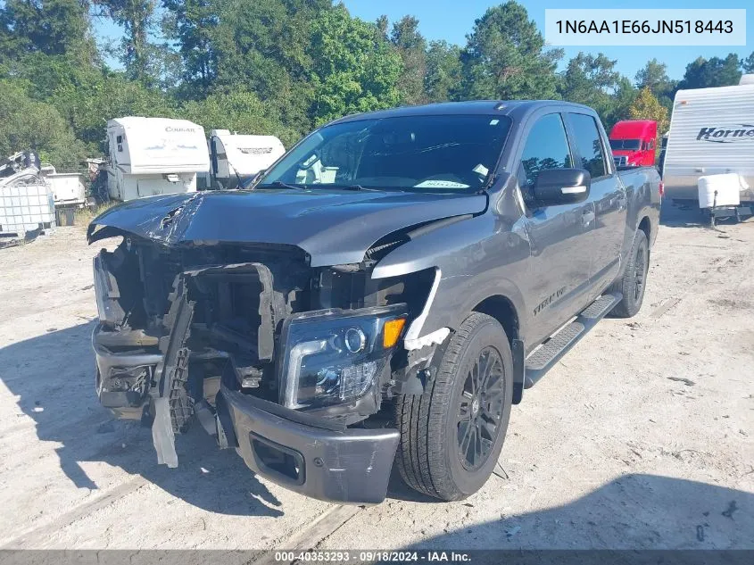 2018 Nissan Titan Sv/Sl/Platinum Reserve VIN: 1N6AA1E66JN518443 Lot: 40353293