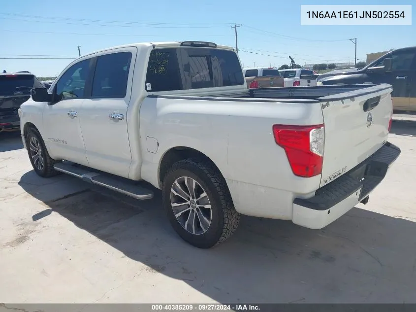 2018 Nissan Titan Sl VIN: 1N6AA1E61JN502554 Lot: 40385209