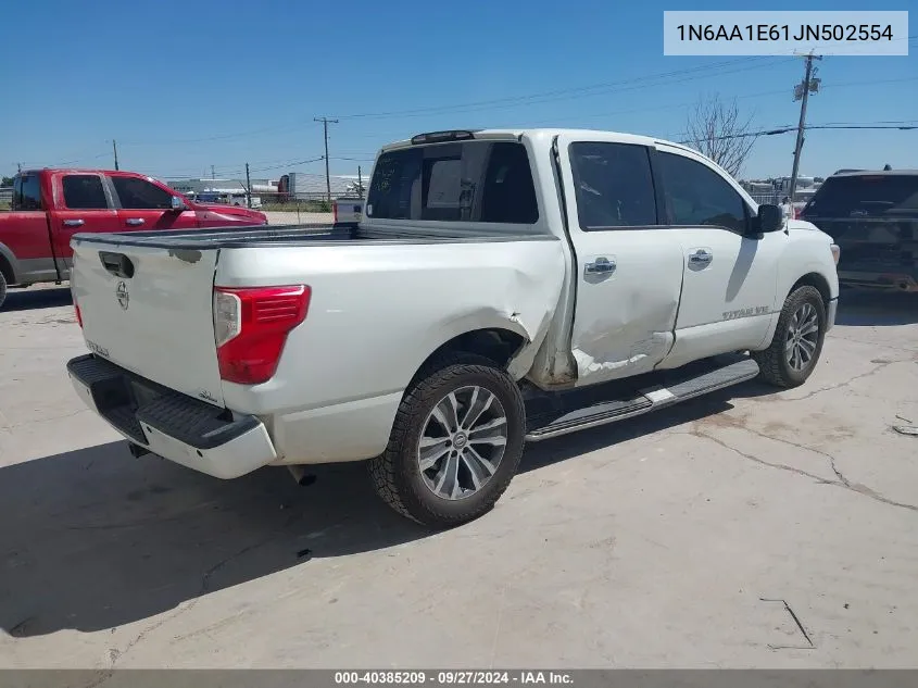 2018 Nissan Titan Sl VIN: 1N6AA1E61JN502554 Lot: 40385209