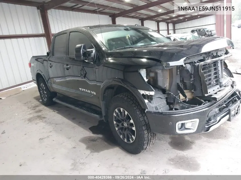 1N6AA1E59JN511915 2018 Nissan Titan Sv/Sl/Pro-4X/Plat Res