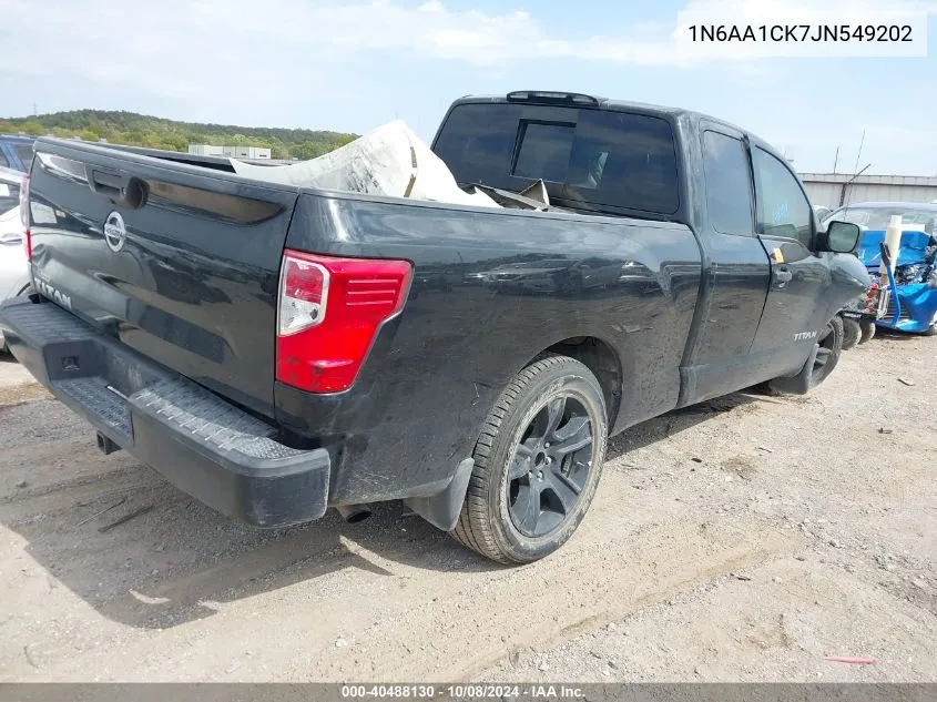 2018 Nissan Titan S VIN: 1N6AA1CK7JN549202 Lot: 40488130