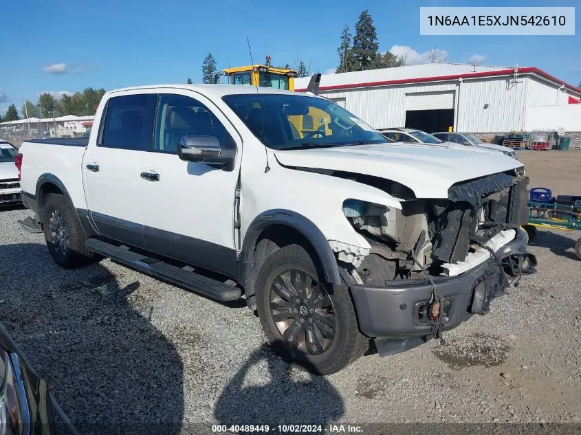 2018 Nissan Titan Platinum Reserve/Pro-4X/S/Sl/Sv VIN: 1N6AA1E5XJN542610 Lot: 40489449