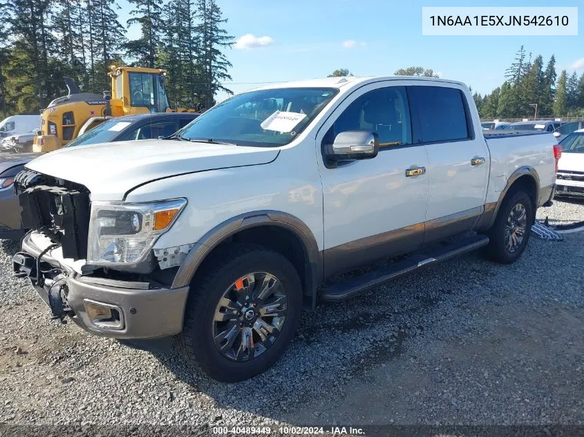 2018 Nissan Titan Platinum Reserve/Pro-4X/S/Sl/Sv VIN: 1N6AA1E5XJN542610 Lot: 40489449