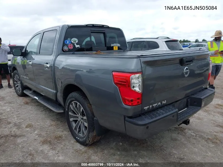 2018 Nissan Titan Sv/Sl/Platinum Reserve VIN: 1N6AA1E65JN505084 Lot: 40503799