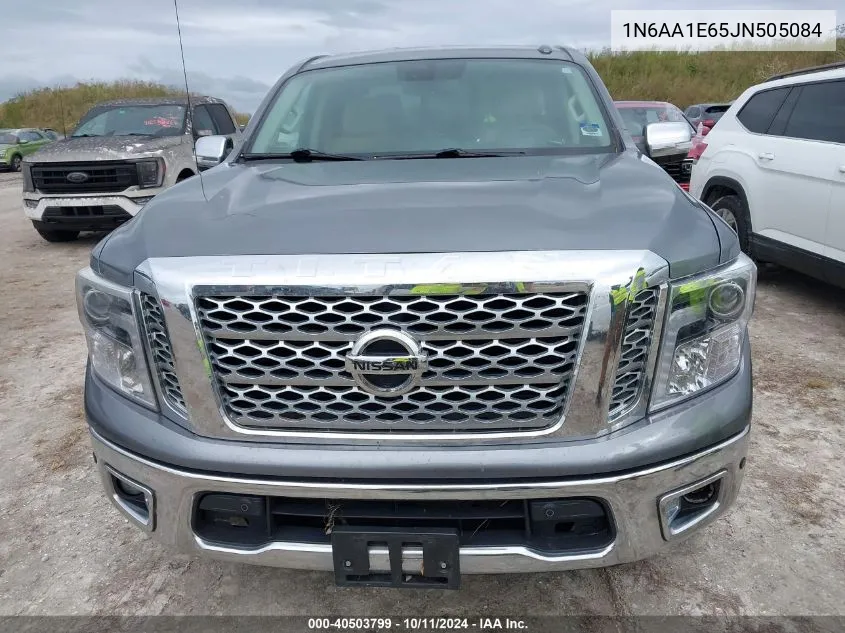 2018 Nissan Titan Sv/Sl/Platinum Reserve VIN: 1N6AA1E65JN505084 Lot: 40503799