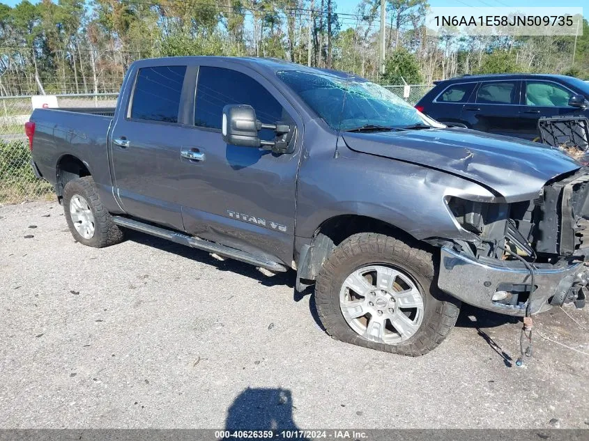 2018 Nissan Titan Platinum Reserve/Pro-4X/S/Sl/Sv VIN: 1N6AA1E58JN509735 Lot: 40626359