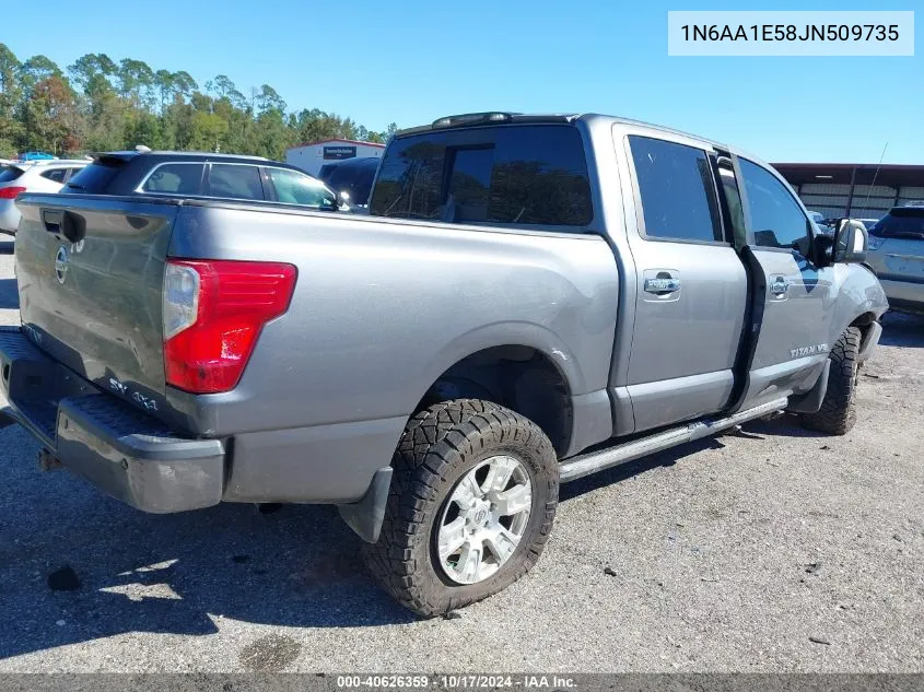 2018 Nissan Titan Platinum Reserve/Pro-4X/S/Sl/Sv VIN: 1N6AA1E58JN509735 Lot: 40626359