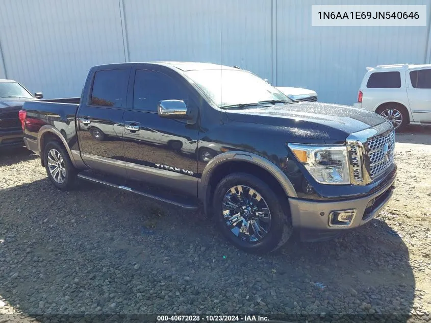 2018 Nissan Titan Platinum Reserve VIN: 1N6AA1E69JN540646 Lot: 40672028