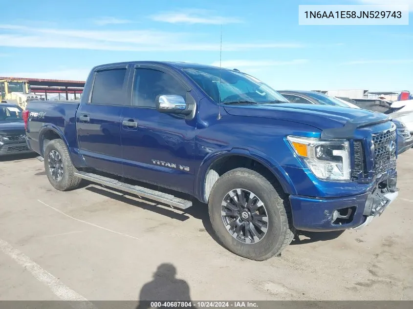 2018 Nissan Titan Pro-4X VIN: 1N6AA1E58JN529743 Lot: 40687804