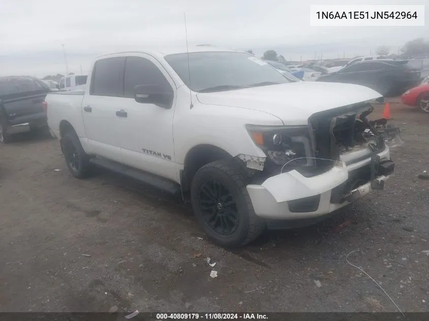 2018 Nissan Titan Sv VIN: 1N6AA1E51JN542964 Lot: 40809179