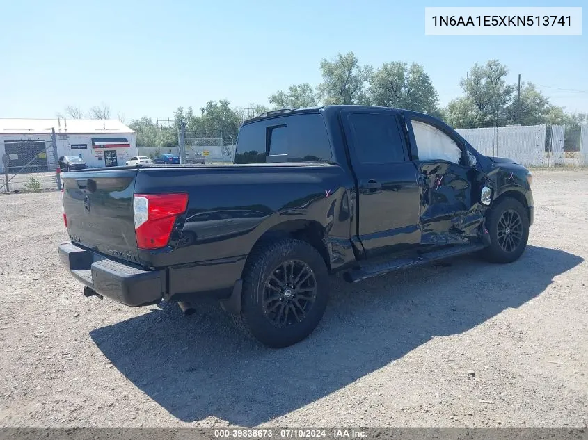 1N6AA1E5XKN513741 2019 Nissan Titan Sv