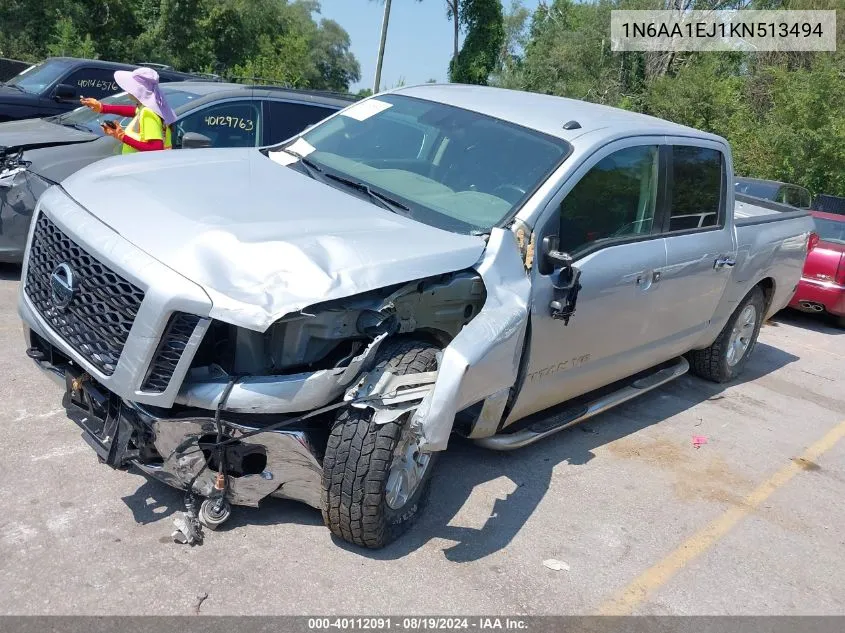 1N6AA1EJ1KN513494 2019 Nissan Titan Sv