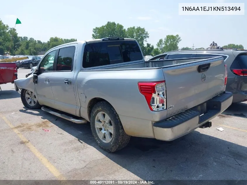 2019 Nissan Titan Sv VIN: 1N6AA1EJ1KN513494 Lot: 40112091