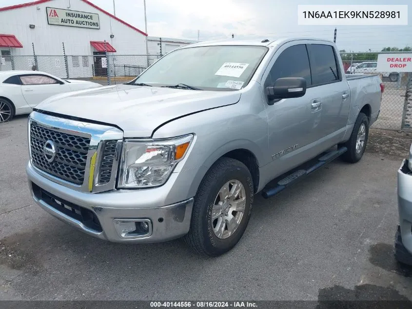 2019 Nissan Titan Sv VIN: 1N6AA1EK9KN528981 Lot: 40144556