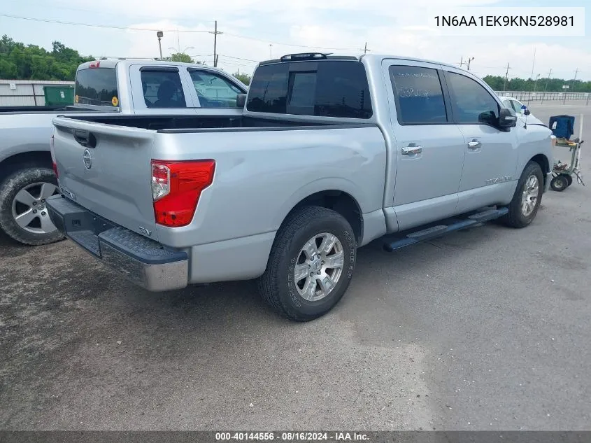 2019 Nissan Titan Sv VIN: 1N6AA1EK9KN528981 Lot: 40144556