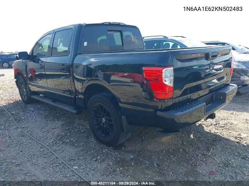 2019 Nissan Titan Sv VIN: 1N6AA1E62KN502483 Lot: 40211184