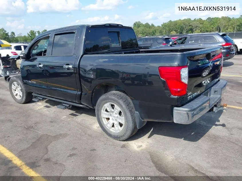 2019 Nissan Titan Sv VIN: 1N6AA1EJXKN531914 Lot: 40229468