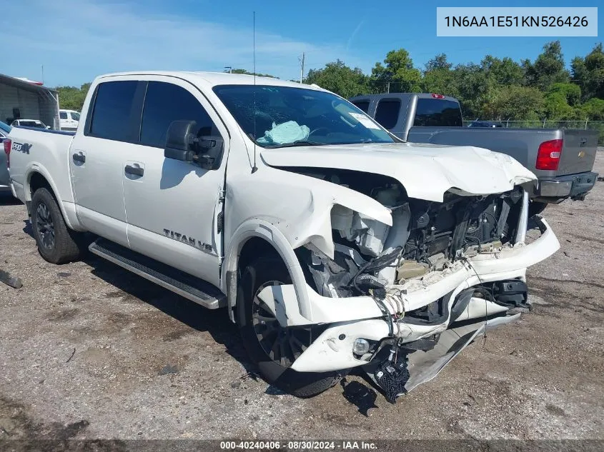 2019 Nissan Titan Pro-4X VIN: 1N6AA1E51KN526426 Lot: 40240406