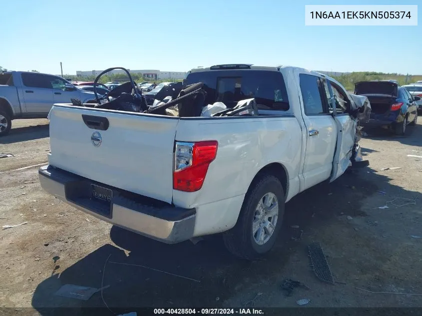 1N6AA1EK5KN505374 2019 Nissan Titan Sv