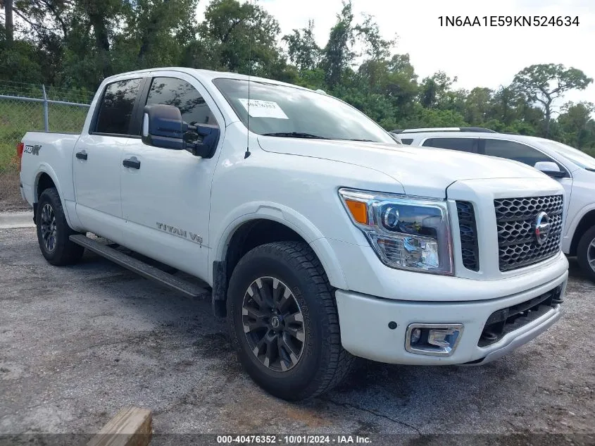 2019 Nissan Titan Sv/Platinum/Pro-4X/Platin VIN: 1N6AA1E59KN524634 Lot: 40476352