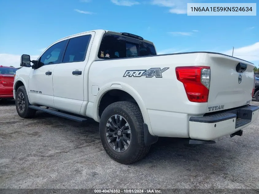 2019 Nissan Titan Sv/Platinum/Pro-4X/Platin VIN: 1N6AA1E59KN524634 Lot: 40476352