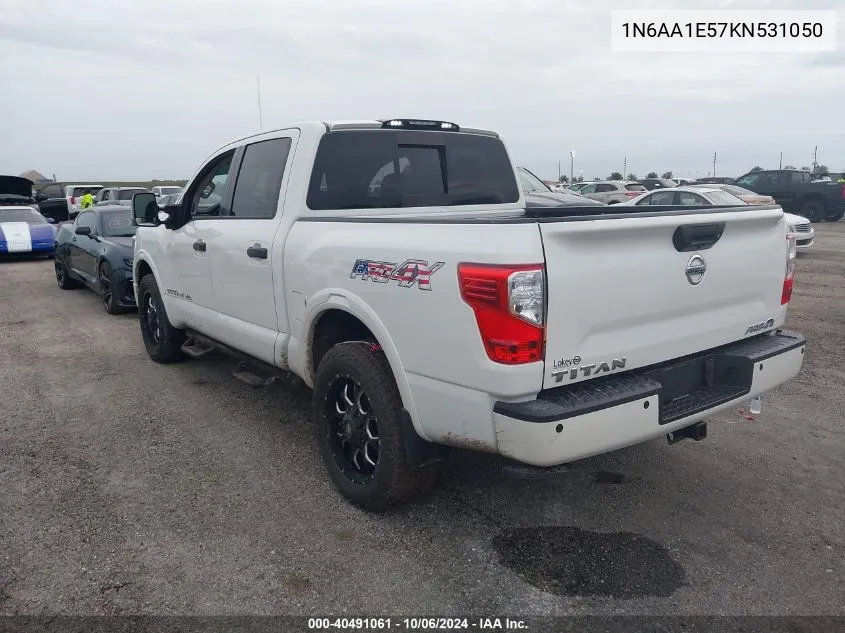 2019 Nissan Titan Pro-4X VIN: 1N6AA1E57KN531050 Lot: 40491061