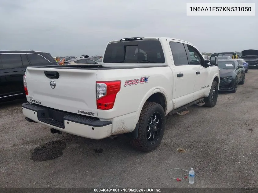 2019 Nissan Titan Pro-4X VIN: 1N6AA1E57KN531050 Lot: 40491061