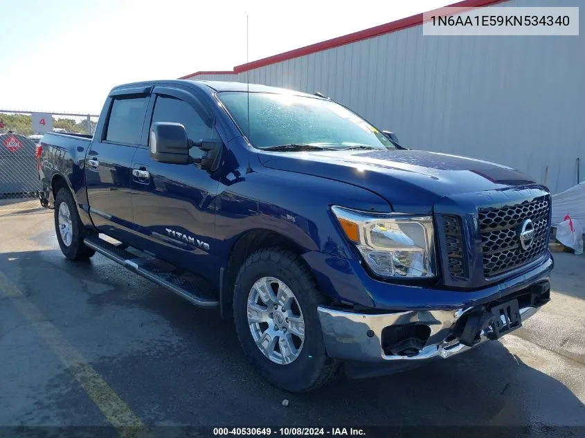 2019 Nissan Titan Sv VIN: 1N6AA1E59KN534340 Lot: 40530649