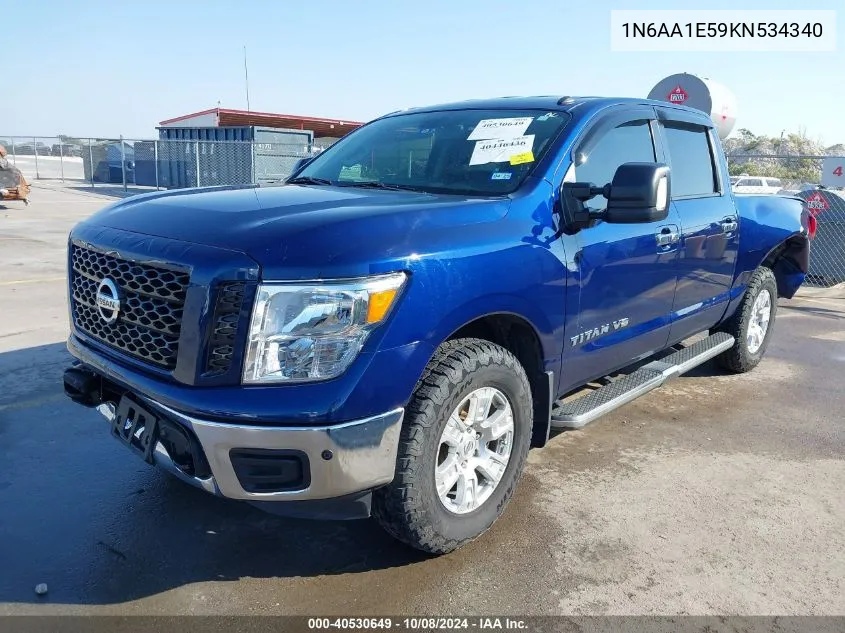 2019 Nissan Titan Sv VIN: 1N6AA1E59KN534340 Lot: 40530649