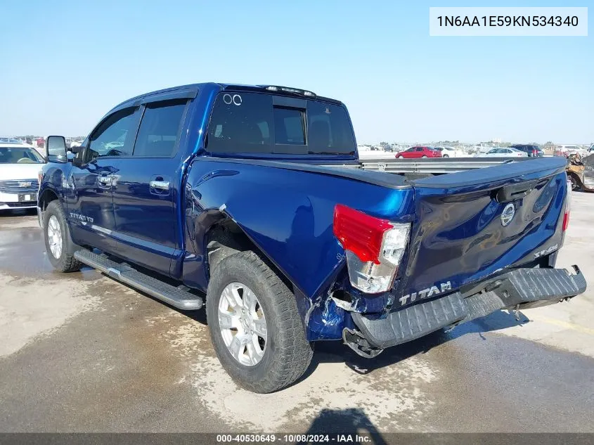 2019 Nissan Titan Sv VIN: 1N6AA1E59KN534340 Lot: 40530649