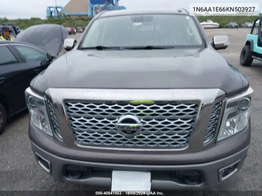 2019 Nissan Titan Platinum Reserve VIN: 1N6AA1E66KN503927 Lot: 40541853